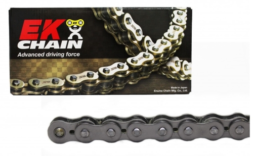 LANAC ENUMA CHAIN EK 525 DEX / QX-RING / OTVOREN SA SPOJNICOM / 120 LINKOVA <br> ZA MOTOCIKLE DO 650 CCM
