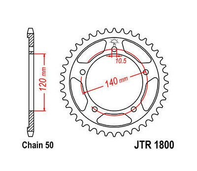 LANČANIK STRAŽNJI / ZADNJI SUZUKI GSX-R 1000, GSF 1250, GSX 1250/1300, GSX-R 1300 (43 ZUBA) <br> JT SPROCKETS: JTR1800.43