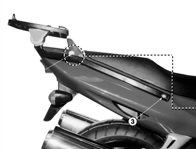 NOSAČ STRAŽNJEG (TOP CASE) KOFERA HONDA CBR 1100 XX BLACKBIRD 1997-2009 <br> GIVI: 248F