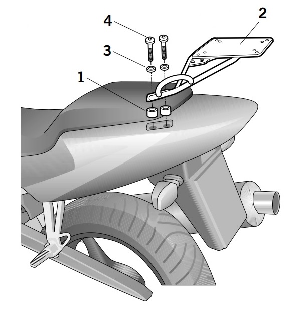 NOSAČ STRAŽNJEG (TOP CASE) KOFERA HONDA CBR 600F (2001-2008) <br> SHAD: H0CB61ST