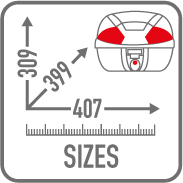 KOFER STRAŽNJI, CENTRALNI, ZA MOTOCIKL, SKUTER 29 LIT, MAT CRNI, SREBRNI KATADIOPTERI, S MONOLOCK PLOČOM <br> GIVI: B29NT2