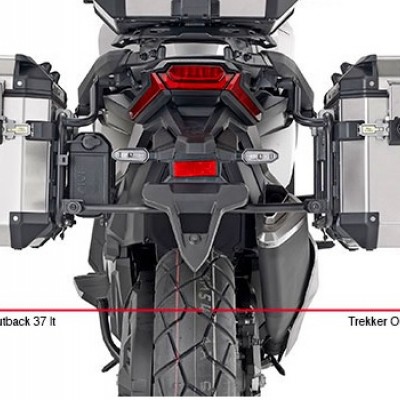 NOSAČI BOČNIH KOFERA ZA MOTOCIKL/SKUTER HONDA X-ADV 750 (2021-2023) ZA GIVI MONOKEY ALUMINIJSKE KOFERE TREKKER OUTBACK EVO SMART <br> (PLO1188CAM)