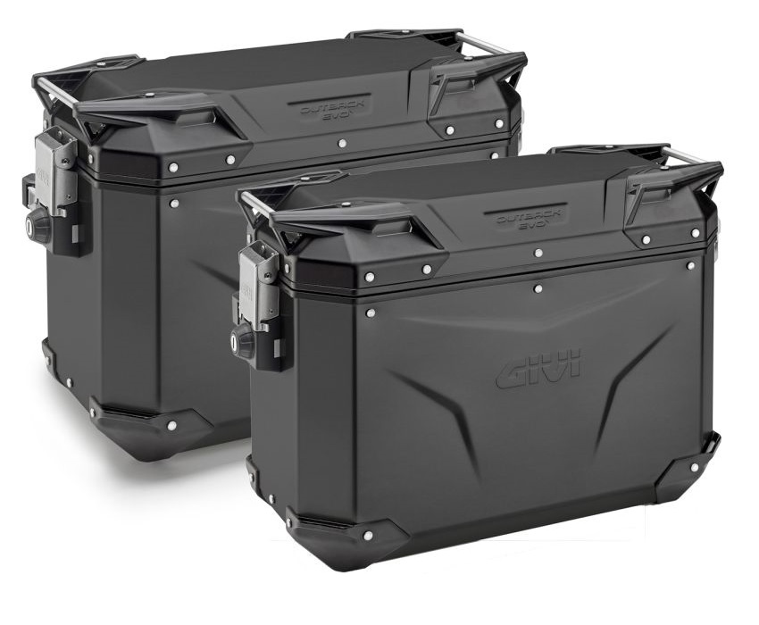 BOČNI KOFERI PAR GIVI TREKKER OUTBACK EVO SMART BLACK LINE ALUMINIUM 48 + 37 LIT <br> (OBKE4837BPACK2)