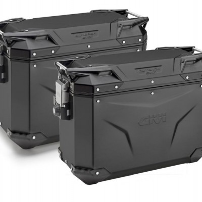 BOČNI KOFERI PAR GIVI TREKKER OUTBACK EVO SMART BLACK LINE ALUMINIUM 48 + 37 LIT <br> (OBKE4837BPACK2)