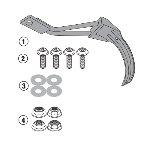 NOSAČ DODATNOG ZADNJEG BLATOBRANA (GIVI RM02) ZA MOTOCIKL HONDA CRF 1000L AFRICA TWIN 2020-2024 (RM1178KIT)
