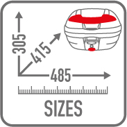 KOFER ZA MOTOCIKL, SKUTER ZAPREMNINE 34 LITRE MAT CRNI S PROZIRNIM KATADIOPTERIMA <br> GIVI MONOLOCK VISION TECH: E340NT