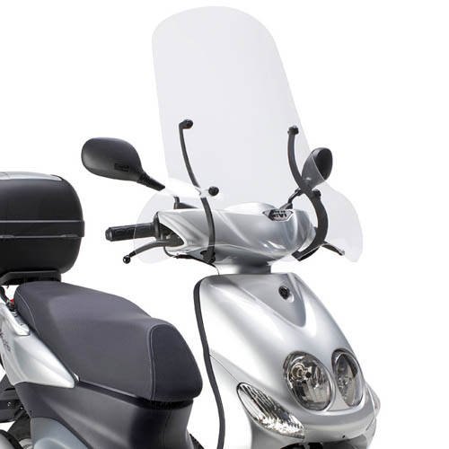 VJETROBRAN / VIZIR PROZIRAN APRILIA Sportcity 125-200-250, HONDA Zoomer / Ruckus 50, PEUGEOT LXR 125-200, SYM HD / HD2 / Evo 125-200, YAMAHA Neo's 50 <br> GIVI: 105A