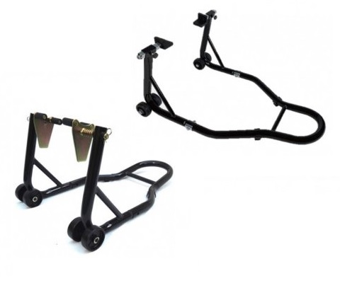 PODIZAČ / STALAK (ŠTENDER) ZA MOTOCIKL, KOMPLET PREDNJI + ZADNJI S PRIHVATOM TIP-L (MOTION STUFF: STF-903-0010)