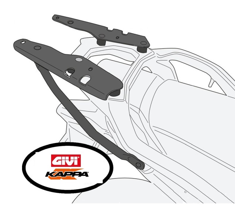 NOSAČ STRAŽNJEG / CENTRALNOG KOFERA ZA MOTOCIKL HONDA XL 750 TRANSALP (2023-2026) <br> (KR1201) GIVI: SR1201