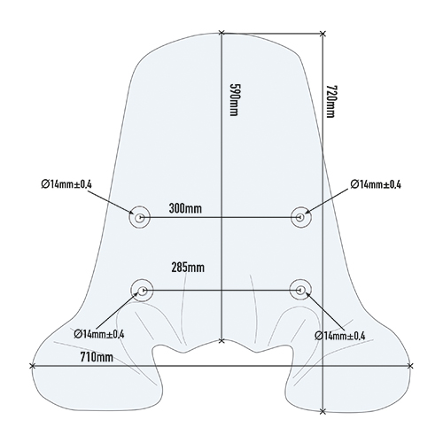 VIZIR / VJETROBRAN PROZIRAN ZA SKUTER HONDA SH 125i/150i (2012-2019) VISINA: 72 CM, ŠIRINA: 71 CM <br> GIVI: 1117A