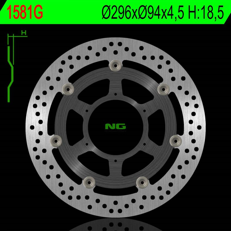DISK KOČIONI PREDNJI HONDA CBR 250 ABS (2011-2016), CBR 300R ABS (2014-2020), CBF 600 (2008-2011), CBF 1000 (2006-2016) <br> NG1581G