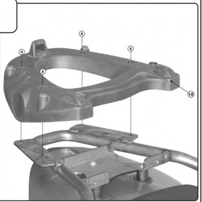 NOSAČ STRAŽNJEG (TOP CASE) KOFERA S MONOKEY PLOČOM ZA MOTOCIKL YAMAHA FJR 1300 (2006-2020) <br> (KR357) GIVI: SR357