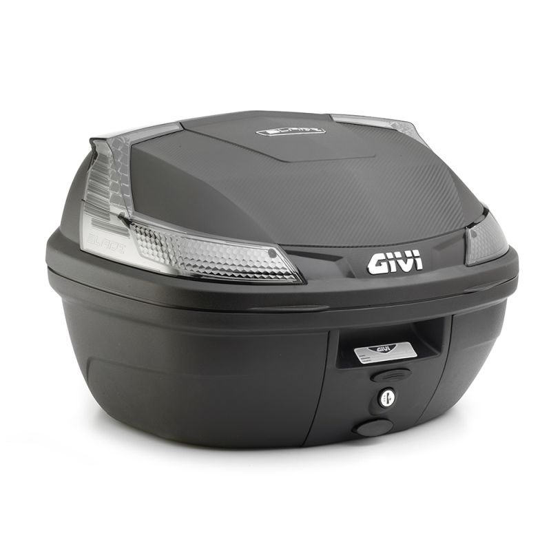 KOFER / KOVČEG (TOP CASE) GIVI B47 BLADE TECH, 47 LIT, MAT CRNI SA SREBRNIM KATADIOPTERIMA, MONOLOCK <br> (B47NTML)