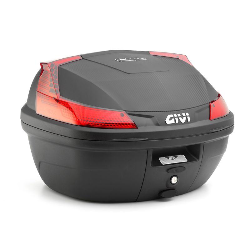 KOFER / KOVČEG (TOP CASE) GIVI B47 BLADE, 47 LIT, MAT CRNI SA CRVENIM KATADIOPTERIMA, MONOLOCK <br> (B47NML)