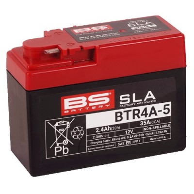 AKUMULATOR / BATERIJA (YTR4A-BS) AGM/SLA/VRLA 12V, 2.4AH, 35A, TVORNIČKI FORMIRAN, BEZ ODRŽAVANJA, BS BATTERY: BTR4A-5