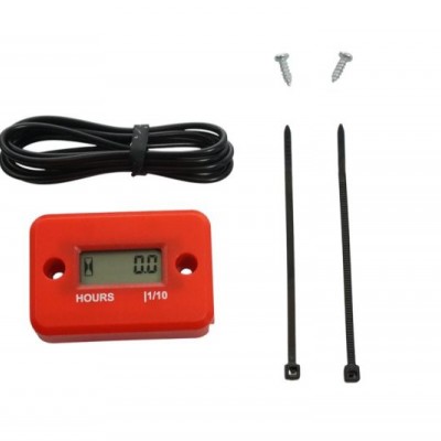 BROJAČ RADNIH SATI INDUKCIJSKI, VODOOTPORAN, CRVENE BOJE <br> (PROMX: PR06RD)