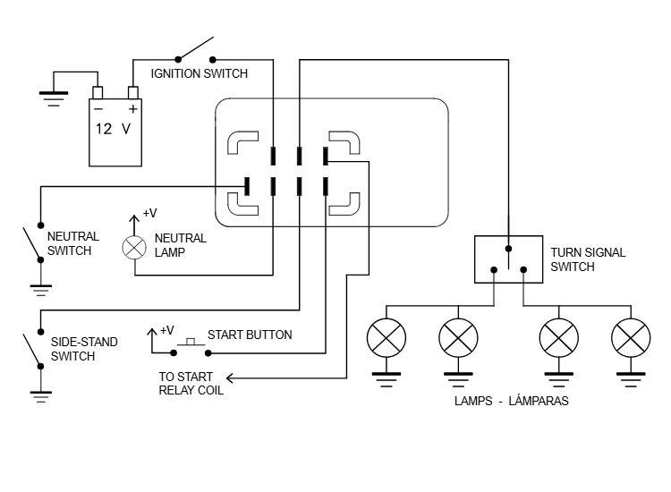 RELEJ ŽMIGAVACA 12V (2+2) x 21W / LED, 7 PINOVA ZA SUZUKI AN BURGMAN, B-KING, DL V-STROM, DR-Z, GSF BANDIT, GSX-R/S, HAYABUSA, SV 650,  VL/VZ BOULEVARD (DZE: 9367)