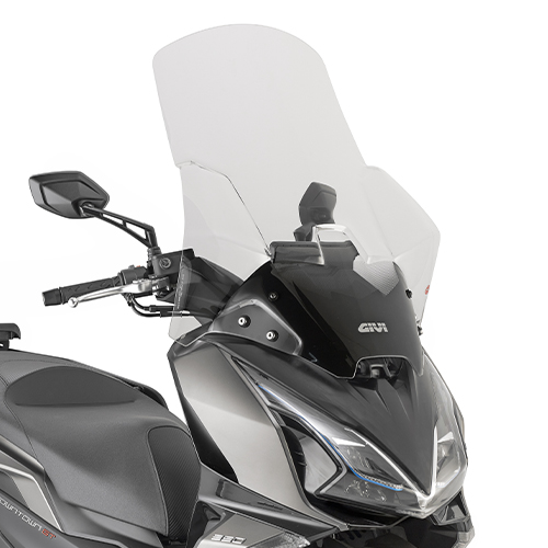 VJETROBRAN / VIZIR ZA SKUTER KYMCO DOWNTOWN 350 GT (2024-2025), POVIŠENI, PROZIRAN <br> (GIVI: 6126DT)