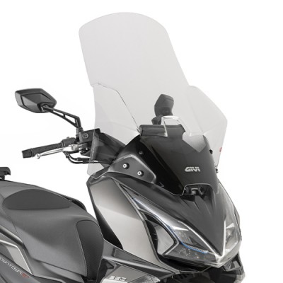 VJETROBRAN / VIZIR ZA SKUTER KYMCO DOWNTOWN 350 GT (2024-2025), POVIŠENI, PROZIRAN <br> (GIVI: 6126DT)