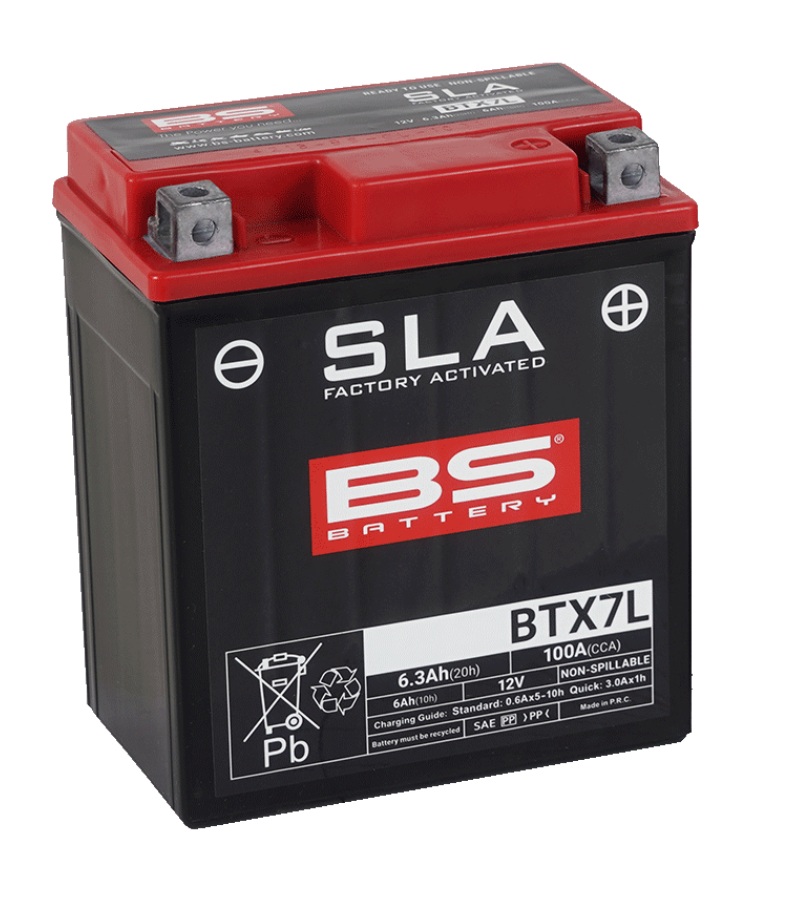 AKUMULATOR / BATERIJA YXT7L-BS (YTX7L) AGM/SLA/VRLA, TVORNIČKI AKTIVIRAN, BEZ ODRŽAVANJA <br> BS BATERY: BTX7L