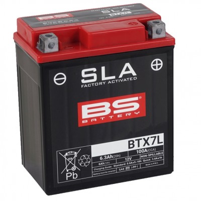 AKUMULATOR / BATERIJA YXT7L-BS (YTX7L) AGM/SLA/VRLA, TVORNIČKI AKTIVIRAN, BEZ ODRŽAVANJA <br> BS BATERY: BTX7L
