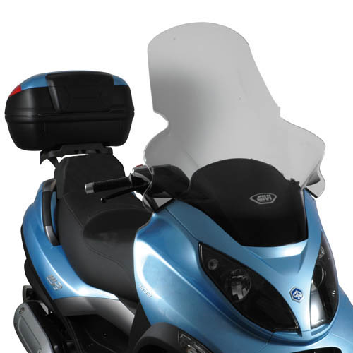 VJETROBRAN / VIZIR ZA SKUTERE PIAGGIO MP3 / 125, 250, 300, 400 (2006-2011), PROZIRAN, VISINA: 82CM, ŠIRINA: 64 CM <br> (GIVI: D501ST)