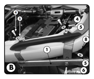 NOSAČ STRAŽNJEG (CENTRALNOG) KOFERA ZA MOTOCIKL KAWASAKI ER-6N / ER-6F 650 (2005-2008) <br> (KZ445) GIVI: 445FZ