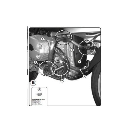 ŠTITNIK MOTORA / CRASH BAR ZA MOTOCIKL BMW R1200 GS (2004-2012) <br> (KN689) GIVI: TN689